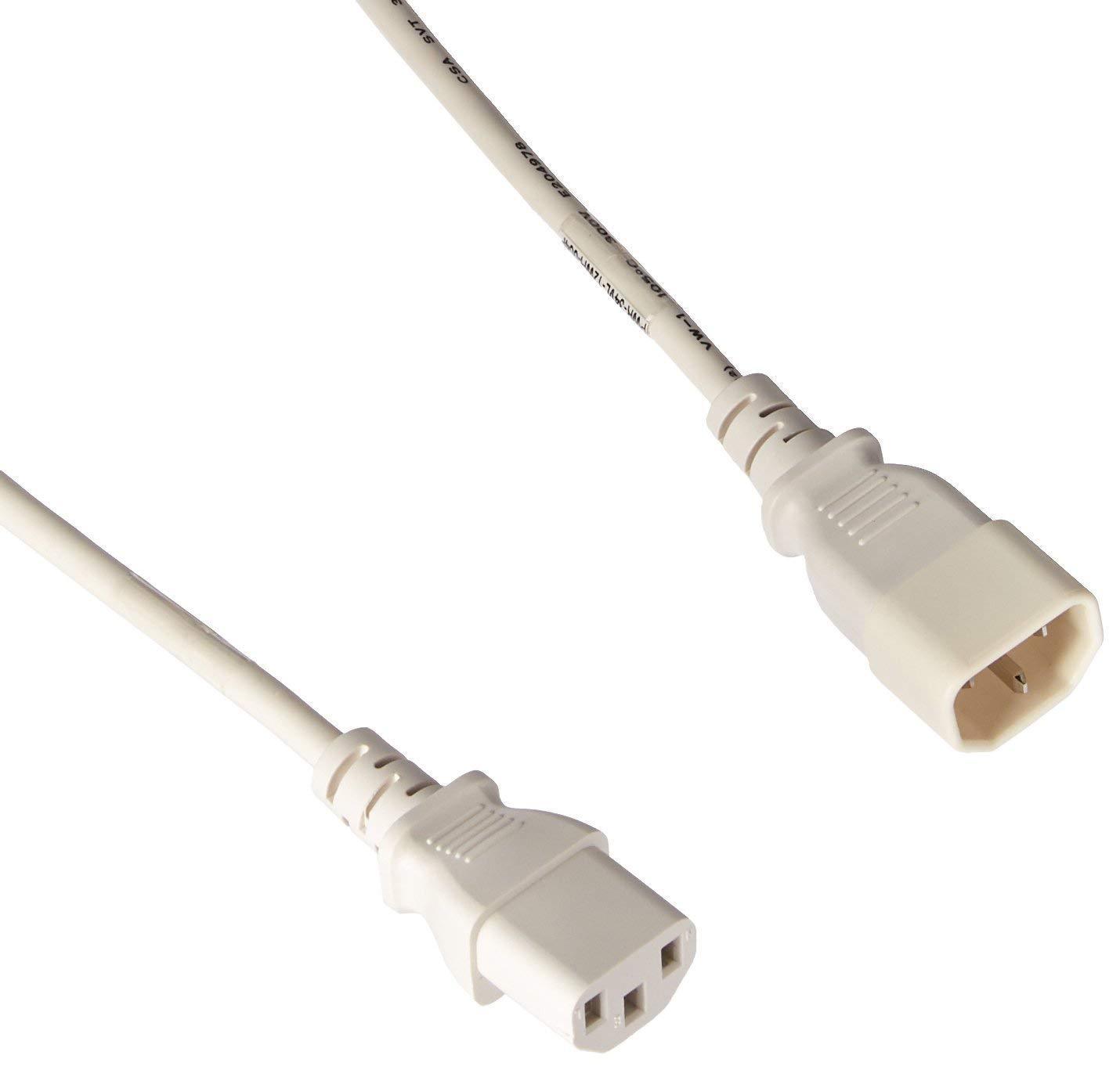 C2G/Cables to Go 17497 18 AWG C14-C13 Power Cord, White 4 Feet, 1.21 Meters New