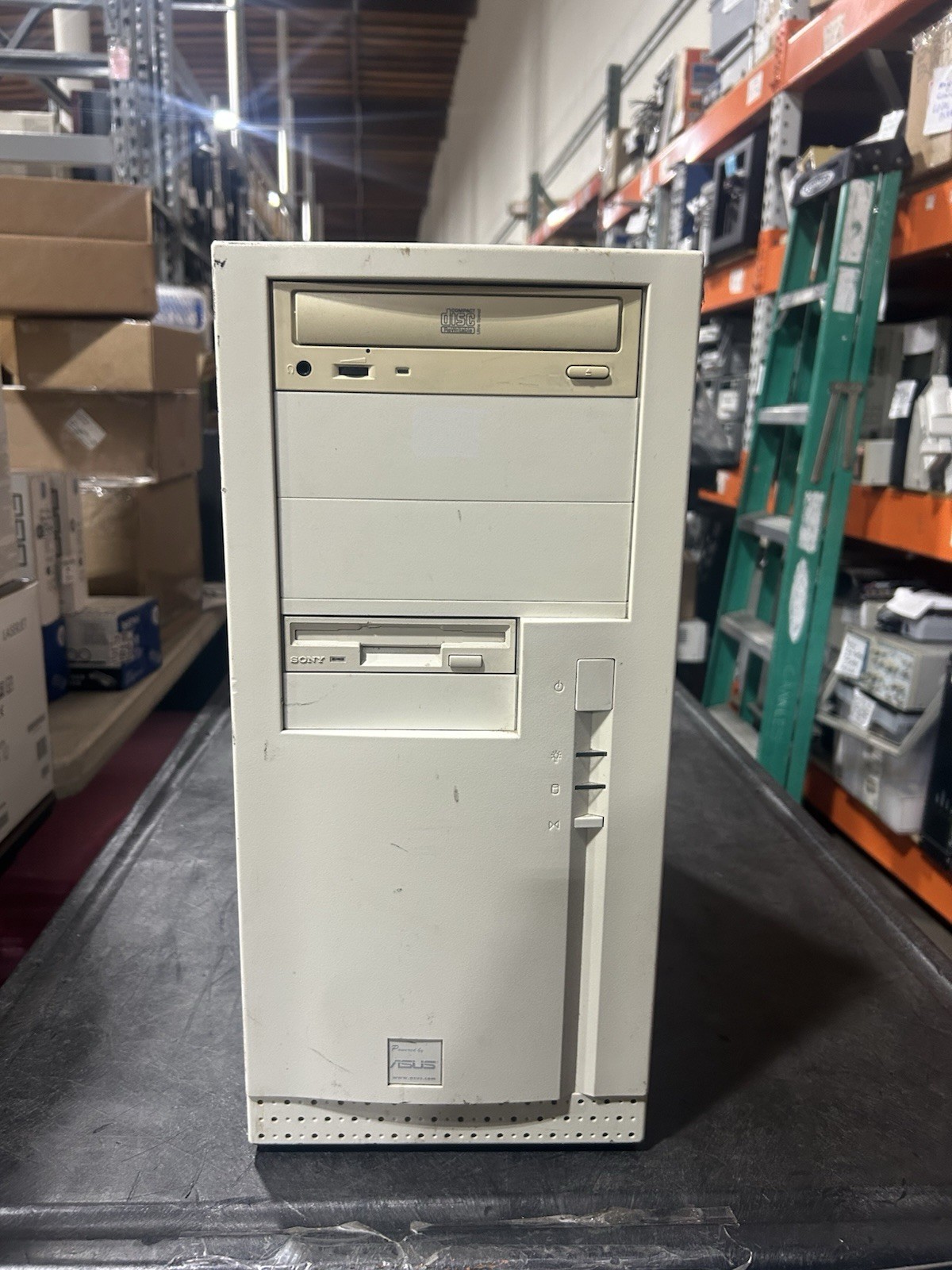 Vintage Inwin S500 ATX Beige Computer Case + CD/Floppy