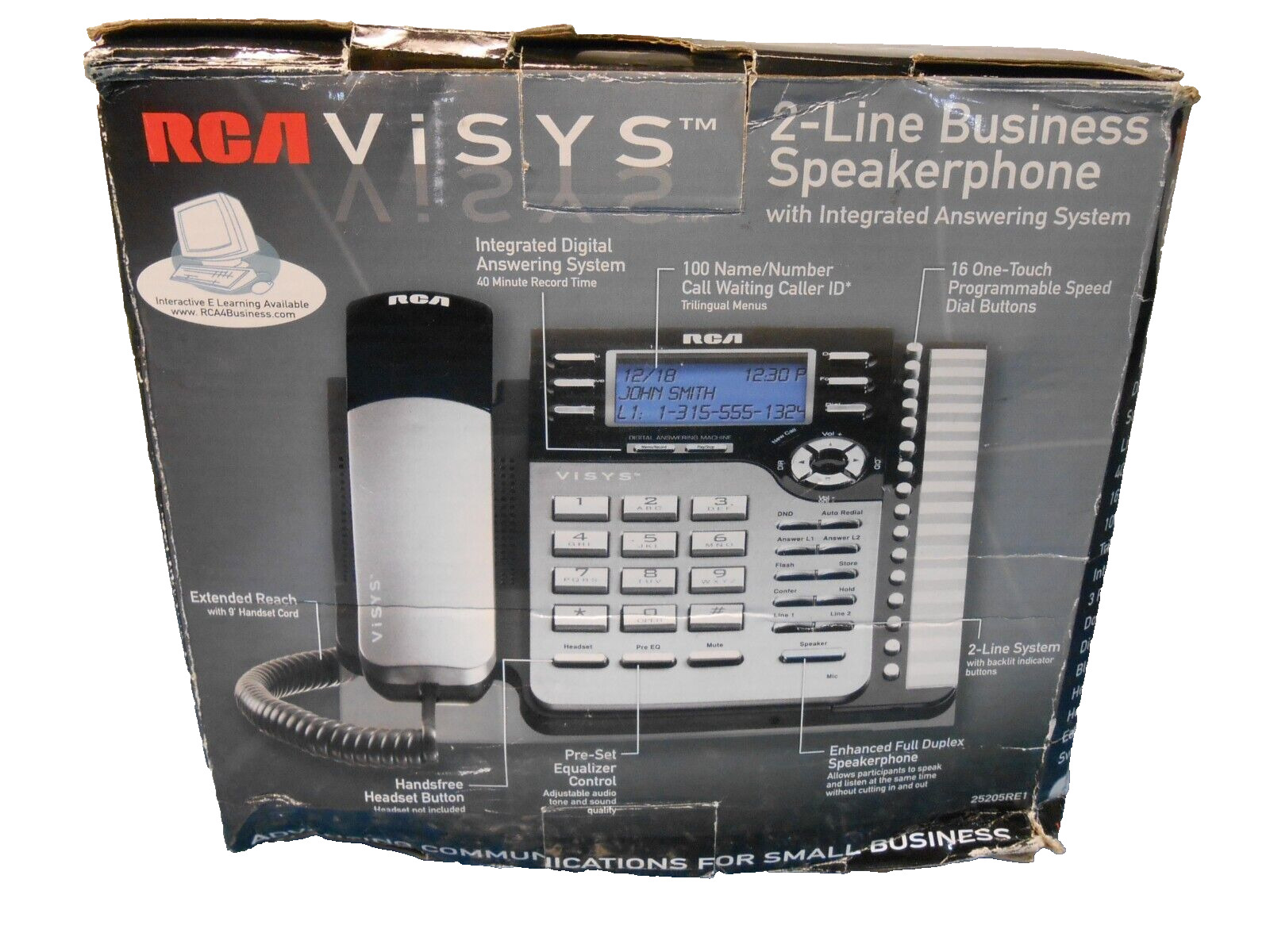 RCA Visys 2-Line Business Speakerphone w/ Answering System 25205RE1-A
