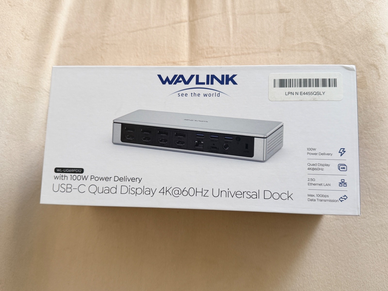 Wavlink WL-UG69PD12 USB-C Dual 4K Universal Docking Station 100w Dock NEW
