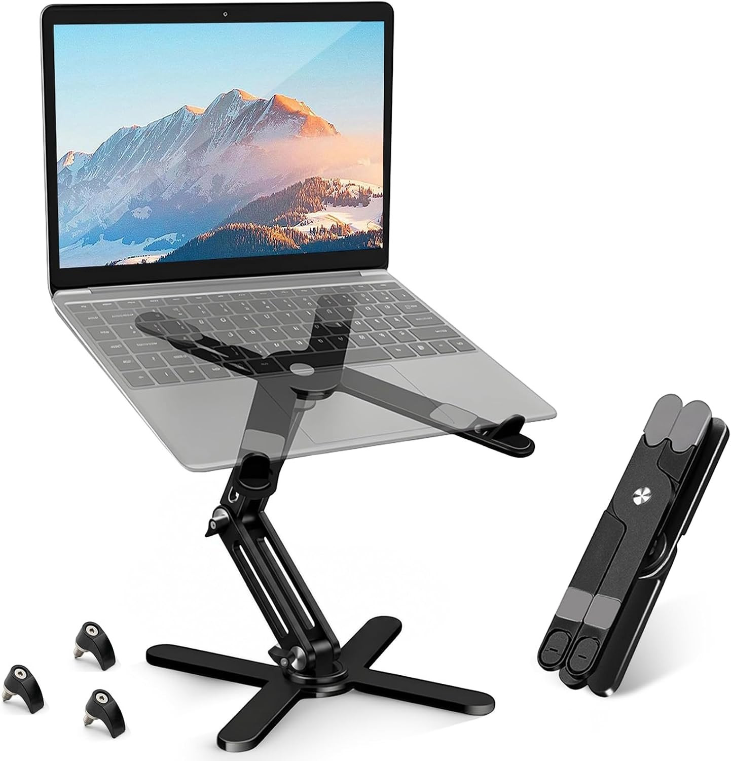 N86 360 Rotating Laptop Stand for Desk with Locking Knobs, Black