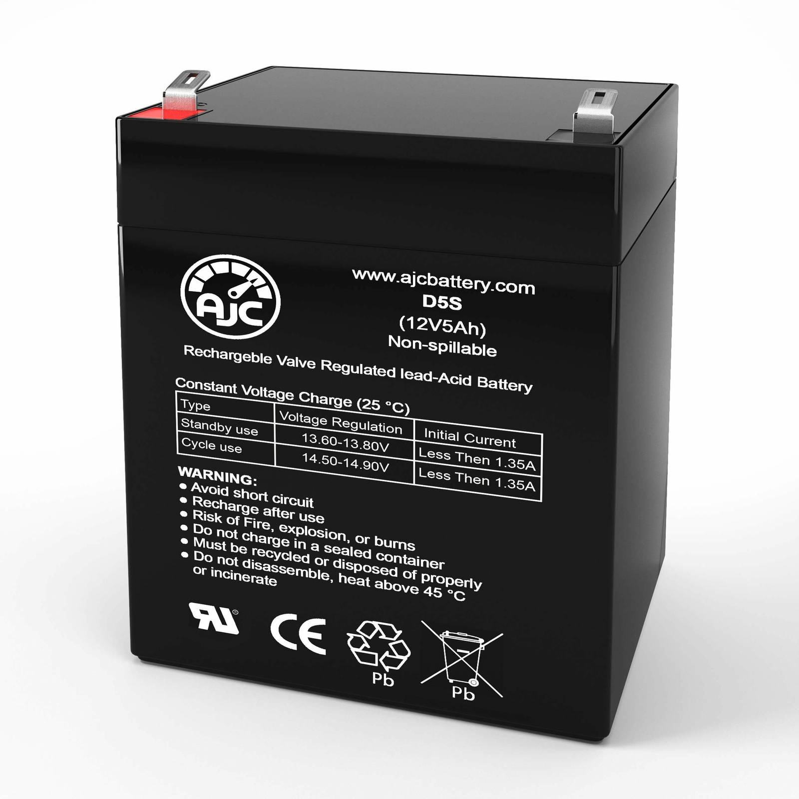 AJC Battery Compatible with APC BACK-UPS 6 OUTLETS 450VA 120V BN450M 12V 5Ah UPS