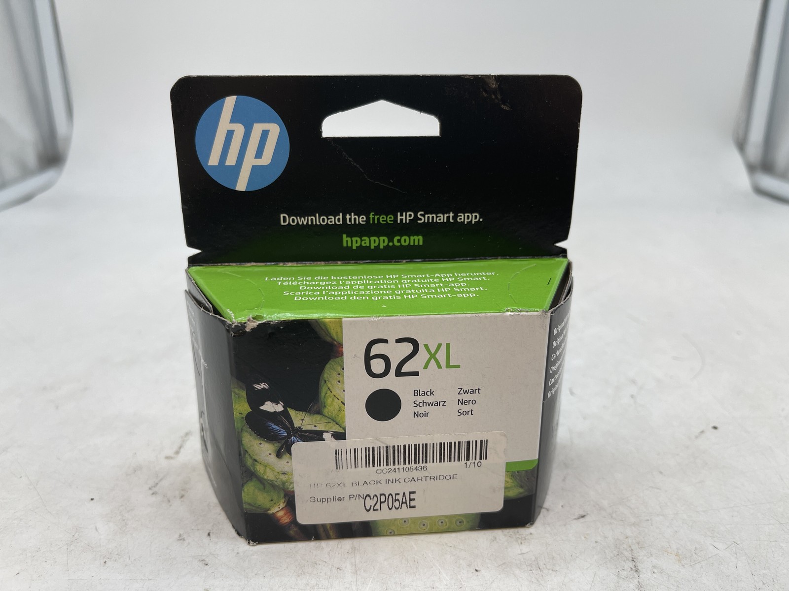 NEW Genuine HP 62XL High Yield Black Ink Cartridge  - (Exp. JAN 2028) Free - S/H