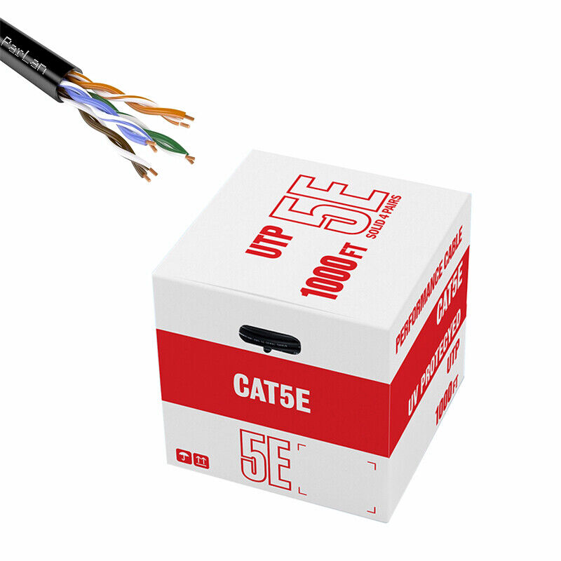 Ultrapoe Cat5e 1000ft outdoor Bulk Ethernet Cable Pure Copper 23AWG UL Listed