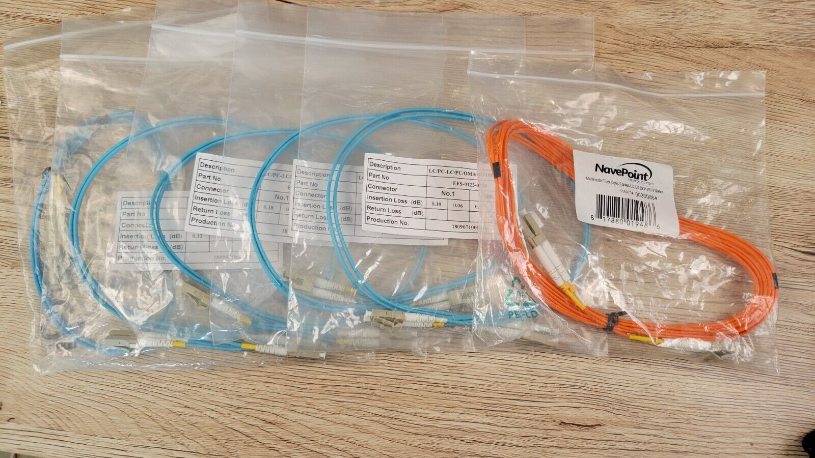 Multi-mode Fiber Optic Cables (6 pack)
