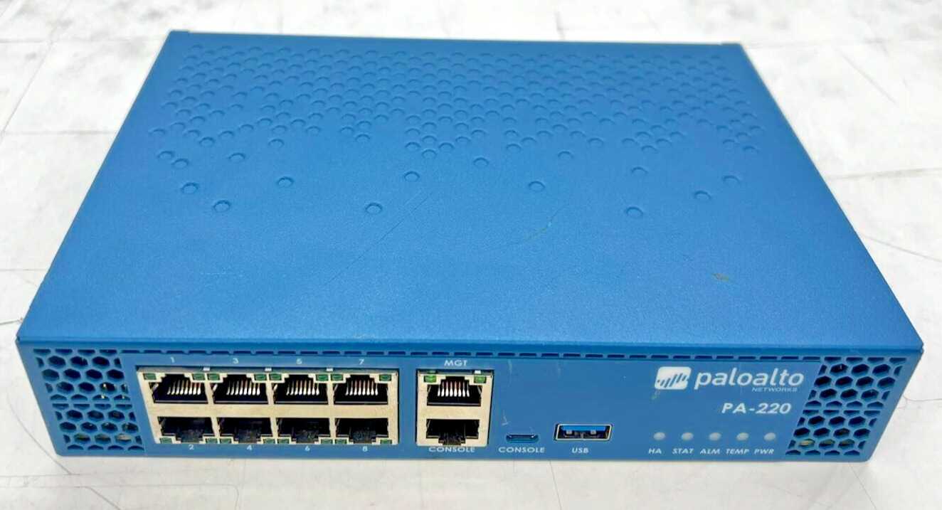 Palo Alto PA-220 Next-Gen Firewall 520-000309-00G *NO POWER ADAPTER*
