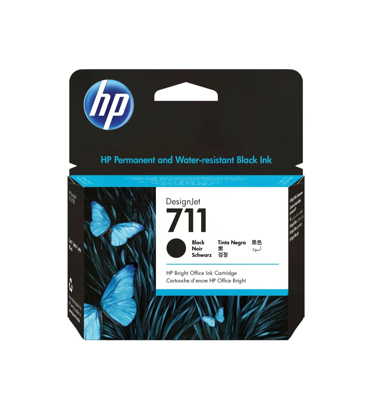 HP Genuine Original 711 Ink Cartridges 3PK BK/C/Y For DesignJet T120 T520