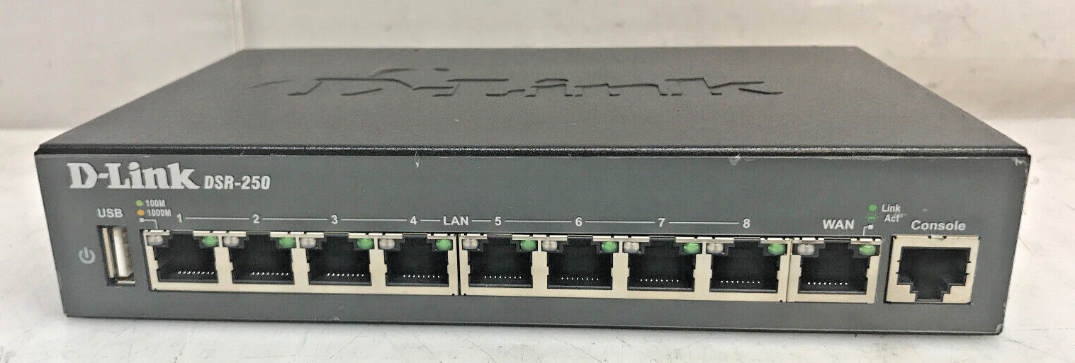 D-Link DSR-250 8-Port Wired Gigabit VPN Router