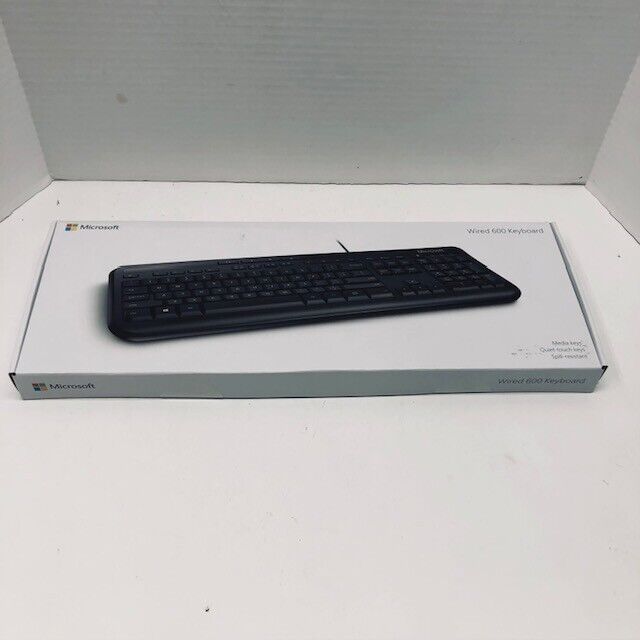Microsoft USB Keyboard 600 ANB-00001 Model No.1576 Black Wired Keyboard - NEW