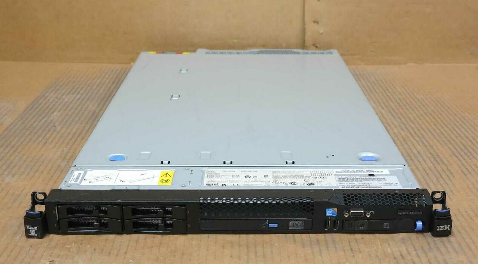 IBM System x3550 M3 7042-CR6 4-C E5630 2.53GHz 4GB Ram 4x Bay 1U RAID Server