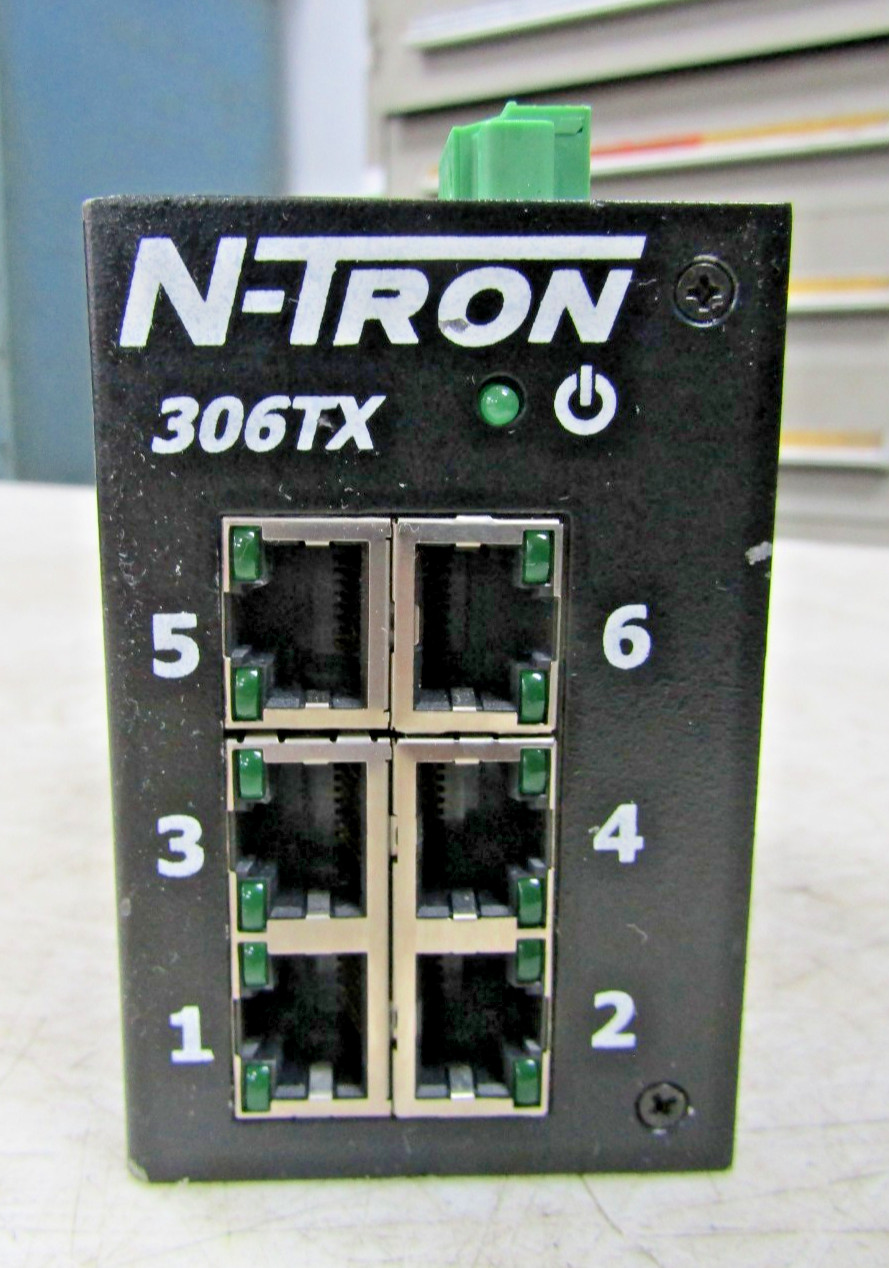 💥N-TRON 306TX INDUSTRIAL ETHERNET SWITCH 10-30 VAC 0.5 AMPS