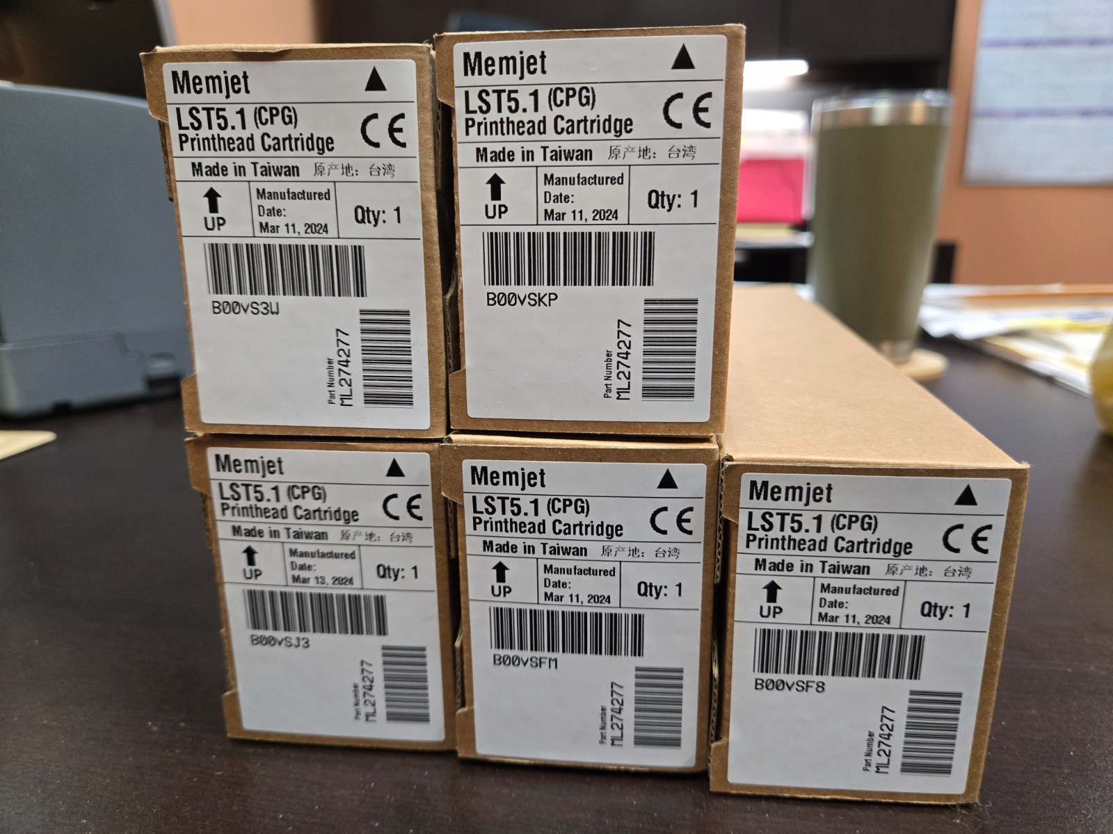 ColorDyne Memjet Printerhead Cartridges for 3600 Printer Model # LST5.1  ~NEW~