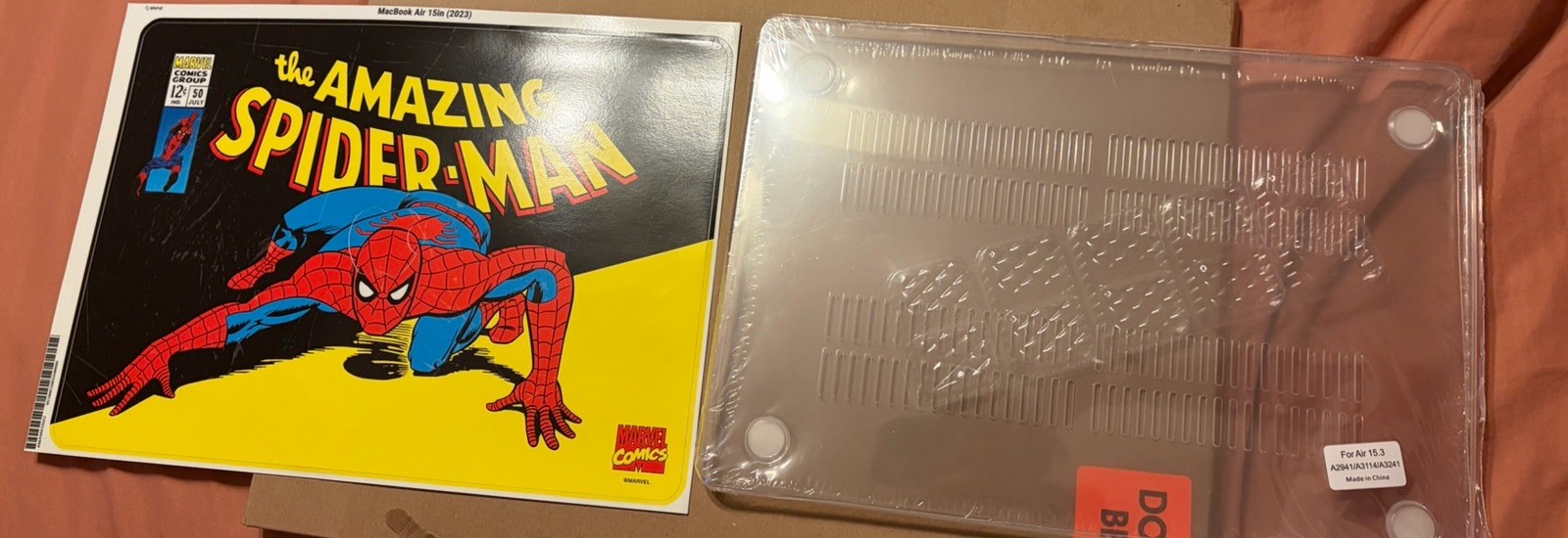 Amazing Spider-Man MacBook Air 15” Skin/Decal (2023–2025) – Brand New, Open Box