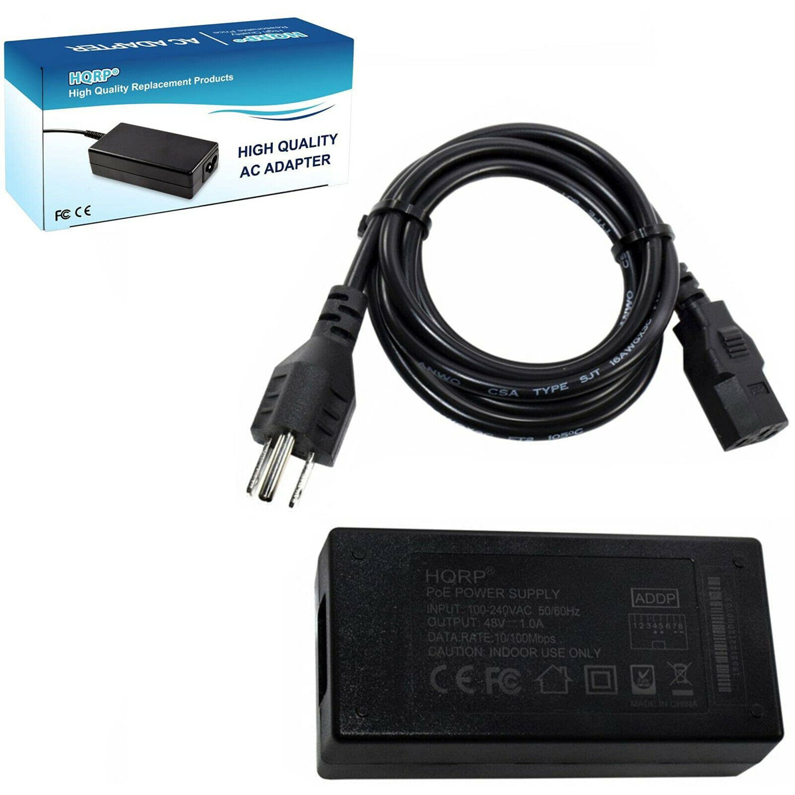 HQRP 48V POE Injector IEEE 802.3AT for Mitel 5330e, 5340, 5340e IP Phone