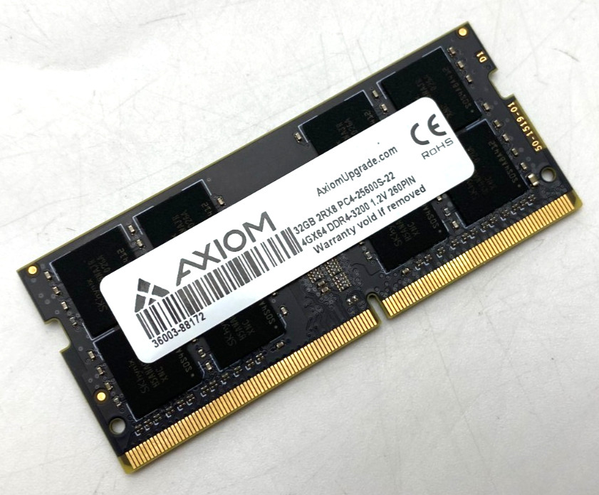 AXIOM 32GB 4Gx64 2RX8-25600S-22 DDR4-3200 1.2V 260PIN SODIMM RAM LAPTOP MEMORY