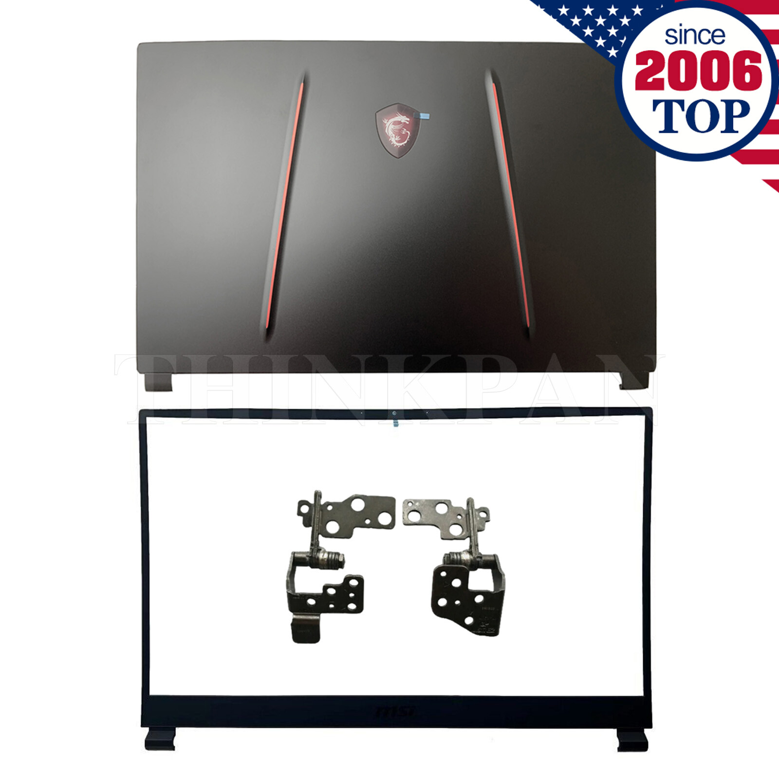 New For MSI GE75 GP75 GL75 Raider MS-17E1 MS-17E9 LCD Back Cover Bezel Hinges US