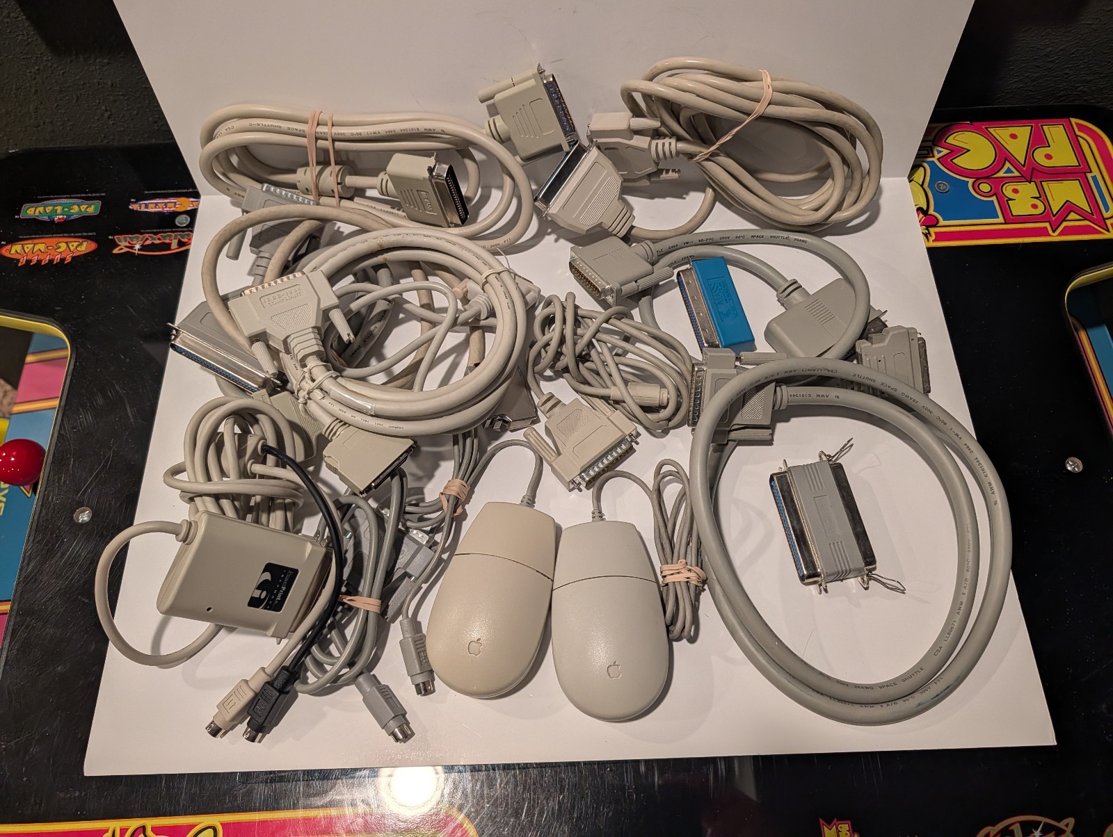 LARGE LOT Vintage Apple Macintosh Mouse Cables Accessories SCSI etc - UNTESTED