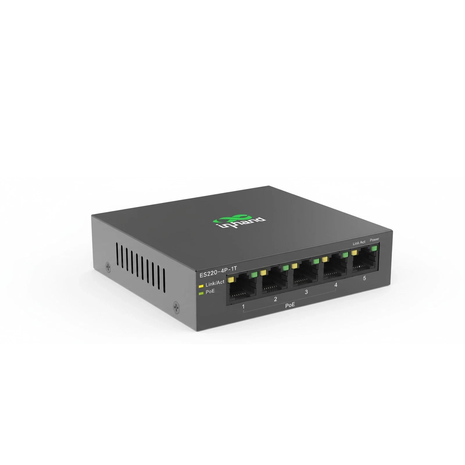 5Ports Gigabit Network Switch w/ 4 PoE+ Ports Total 52W each port 30W Plug&Play