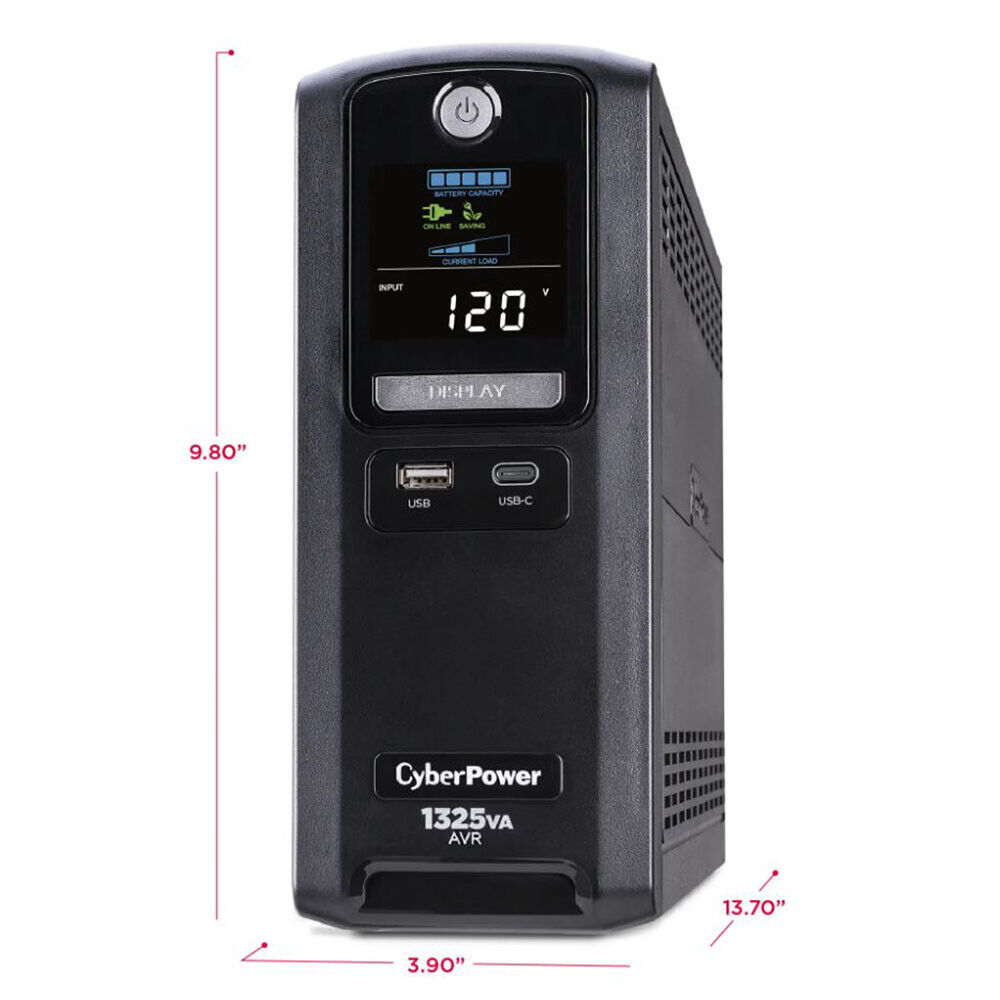 CyberPower 10-Outlet 1325VA Battery Back-Up System w/ LCD Display