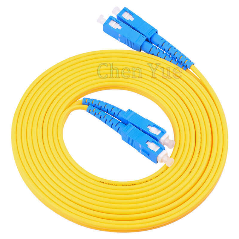 60M SC-SC UPC 9/125 Duplex Single-Mode Fiber Optic Patch Cord PVC Fiber Cable