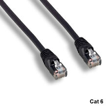Black 50 Feet Cat6 UTP Ethernet Patch Cable 550MHz RJ-45 Snagless Molded Boot picture