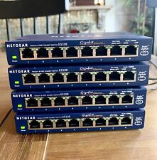 Lot Of 4 NETGEAR ProSafe  GS108-400NAS 8 Port Standalone Gigabit Ethernet Switch picture