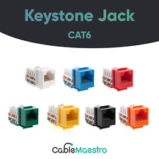 Keystone Jack for CAT6 RJ45 110 Network Ethernet 8P8C Punchdown Plug Pack LOT picture