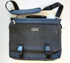 IBM Computer Laptop & 3 Ring-Binder Bag Briefcase Zippered Black 15