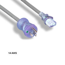 KNTK 15'FT 14 AWG Hospital Grade Power Cable NEMA 5-15P to C13 15A/125V Clr picture