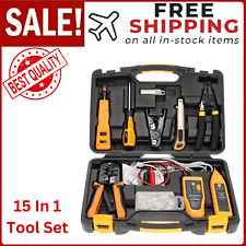 InstallerParts Professional Network Tool Kit 15 In 1 - RJ45 Crimper Tool Cat ... picture