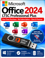 Microsoft Office Home 2024 User Physical Key for Windows and Usb Drive Installer picture