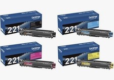 Brother TN221 Toner 4-Pack | Black Cyan Magenta Yellow | HL-3170CDW MFC-9340CDW picture