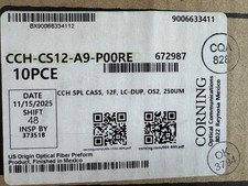 Corning CCH-CS12-A9-P00RE Pigtailed Splice Cassette 12 F, LC-DUP, SM, OS2 picture