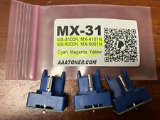 3 x  CMY TonerChip for Sharp MX-4100N, MX-4101N, MX-5000N, MX-5001N (MX-31) picture