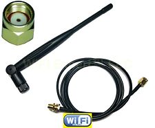 1 x Dual Band 2.4GHz 5GHz 5dBi RP-SMA Wireless Antenna Plus 1M RG174 Cable picture