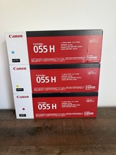NEW SEALED Canon 055H Color Toner Set Cyan Magenta Yellow High Yield Genuine picture