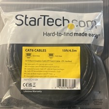 10 Pack Startech 15-ft Snagless Premium CAT6 Patch Ethernet Network Cable,BLK picture