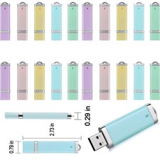 Mixed Color USB 2.0 2GB 30pcs Metal Swivel Style USB Flash Drive Memory Stick US picture