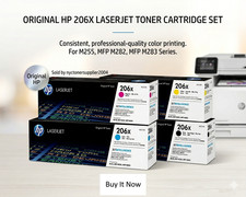 HP 206X (4 Color Set) GENUINE  Toner Cartridge W2110X-W2111X-W2112X-W2113X picture