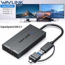 WAVLINK 4K@60Hz DisplayLink Hub USB C to Dual HDMI Adapter Dual Monitors USB C/A picture