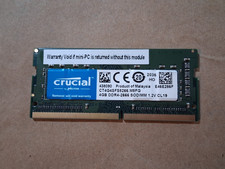 Crucial DDR4 2666 MHz SO-DIMM Memory Module CT4G4SFS8266 picture