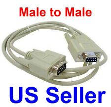6ft DB9 RS232 Serial Cable Male to Male Null Modem Cord RS-232 Cross TX/RX Line picture
