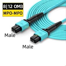 1-40M MPO/PC Male to MPO/PC Male OM3 8|12 Core Type A Fiber Optic Patch Cord MTP picture