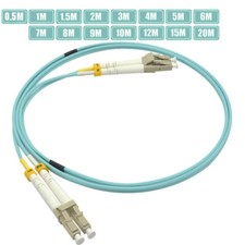 0.5-20m LC/UPC to LC/UPC Fiber Optic OM4 MultiMode Duplex 50/125 Lot Patch Cable picture