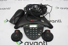 POLYCOM 2201 16200 601 with power supply and two microphone extenders w Cables picture
