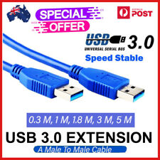 Cable Type A Male to A Male Fast USB 3.0 Super Speed Data Connection M-M Cord AU picture
