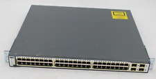 Cisco Catalyst WS-C3750G-48PS-S 48 Port PoE Gigabit Ethernet Switch 4x SFP  picture