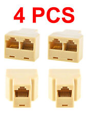 Lof of 4 Ethernet Splitter RJ45 Adaptor PC Connector Networking LAN Plug Cat5 6 picture