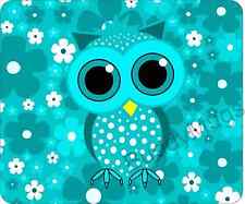 New Large Cute Owl Teal Blue Mouse Pad For Laptop Computer Gaming Mousepad Mp6 picture