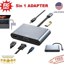 4K Ultra HD 5 in 1 Adapter USB 3.0 Type-C Hub to HDMI, VGA, Type C, AUX 87 W picture